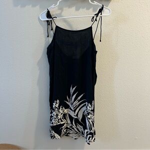 Billabong night blume black and white floral‎ mini dress cover-up XS